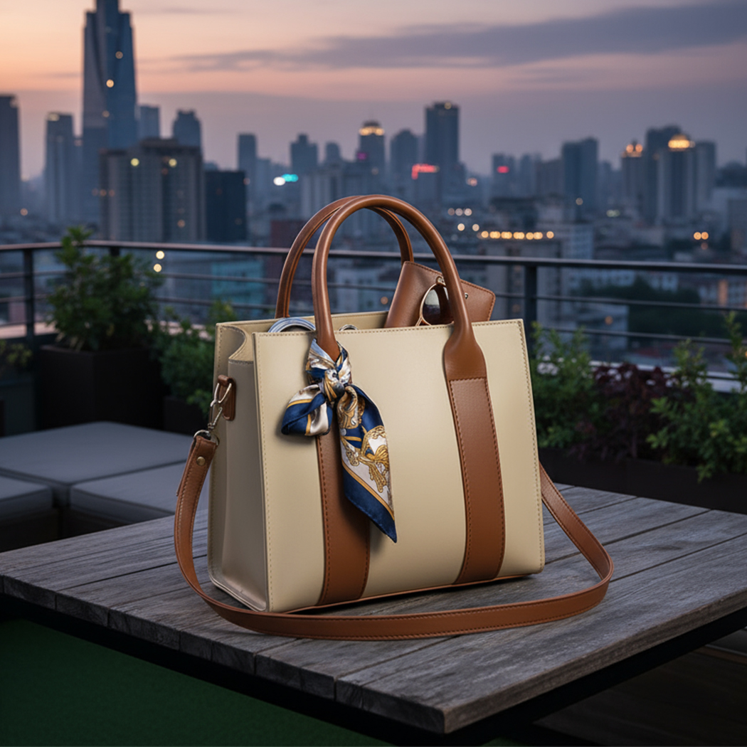 Oaklane Tote - Beige