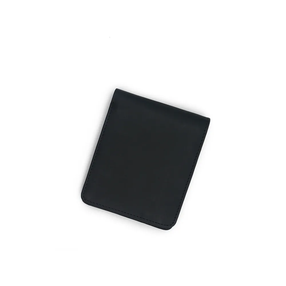 Classic Leather Bi-Fold Wallet for Men - Dark Grey - Image 2