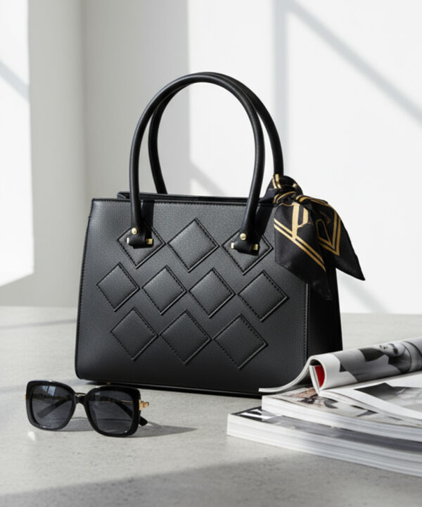 Noir Mosaic Tote - Black