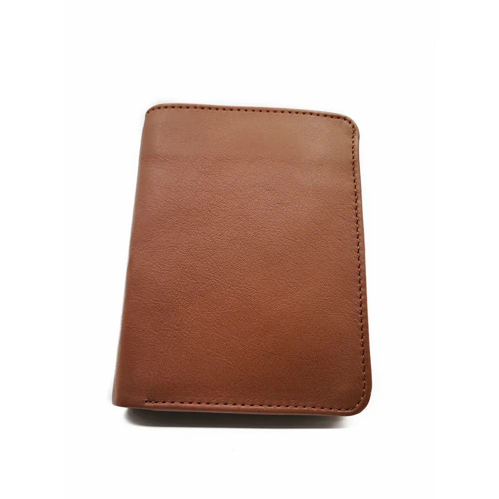 Premium Leather Bi-Fold Wallet for Men - Brown - Image 4