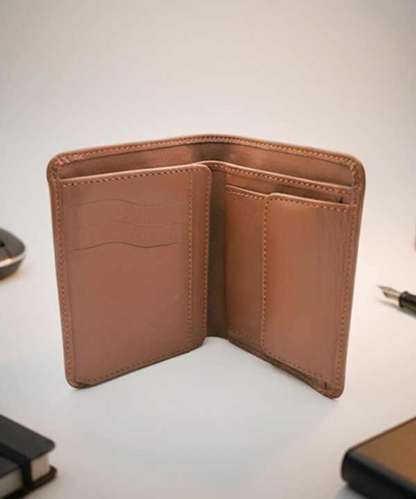Premium Leather Bi-Fold Wallet for Men - Brown
