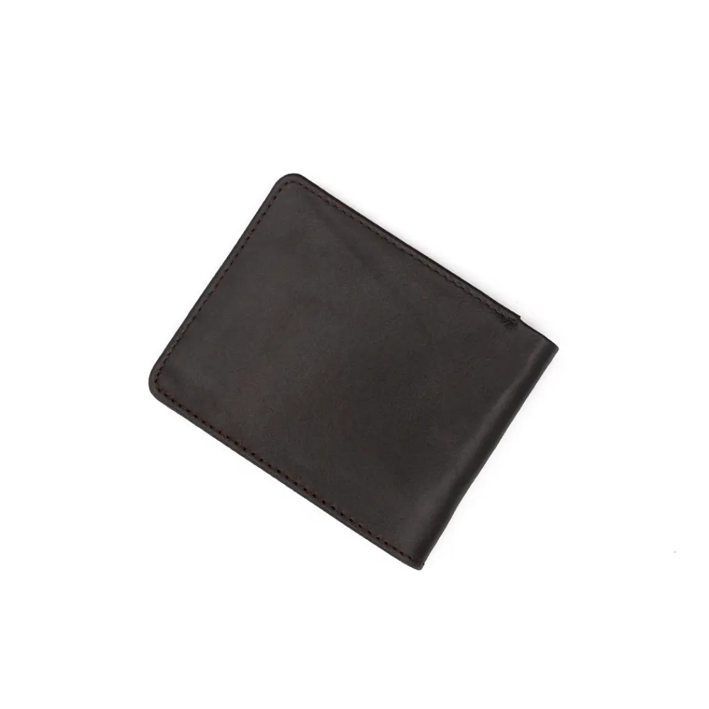 Classic Leather Bi-Fold Wallet for Men - Coffee - Image 2