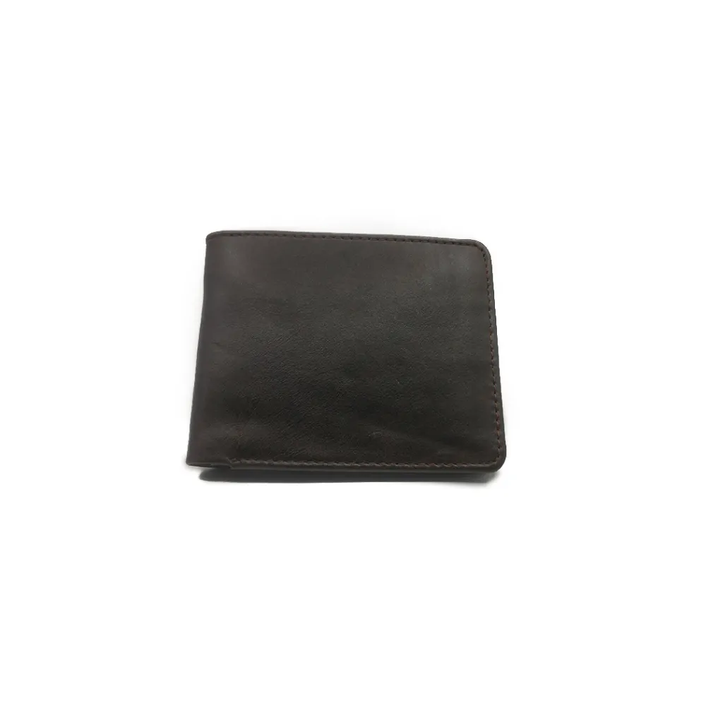 Classic Leather Bi-Fold Wallet for Men - Coffee - Image 4