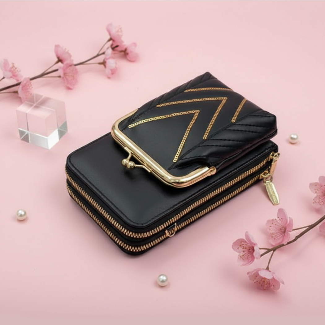 Golden Stitch Elegance Bag