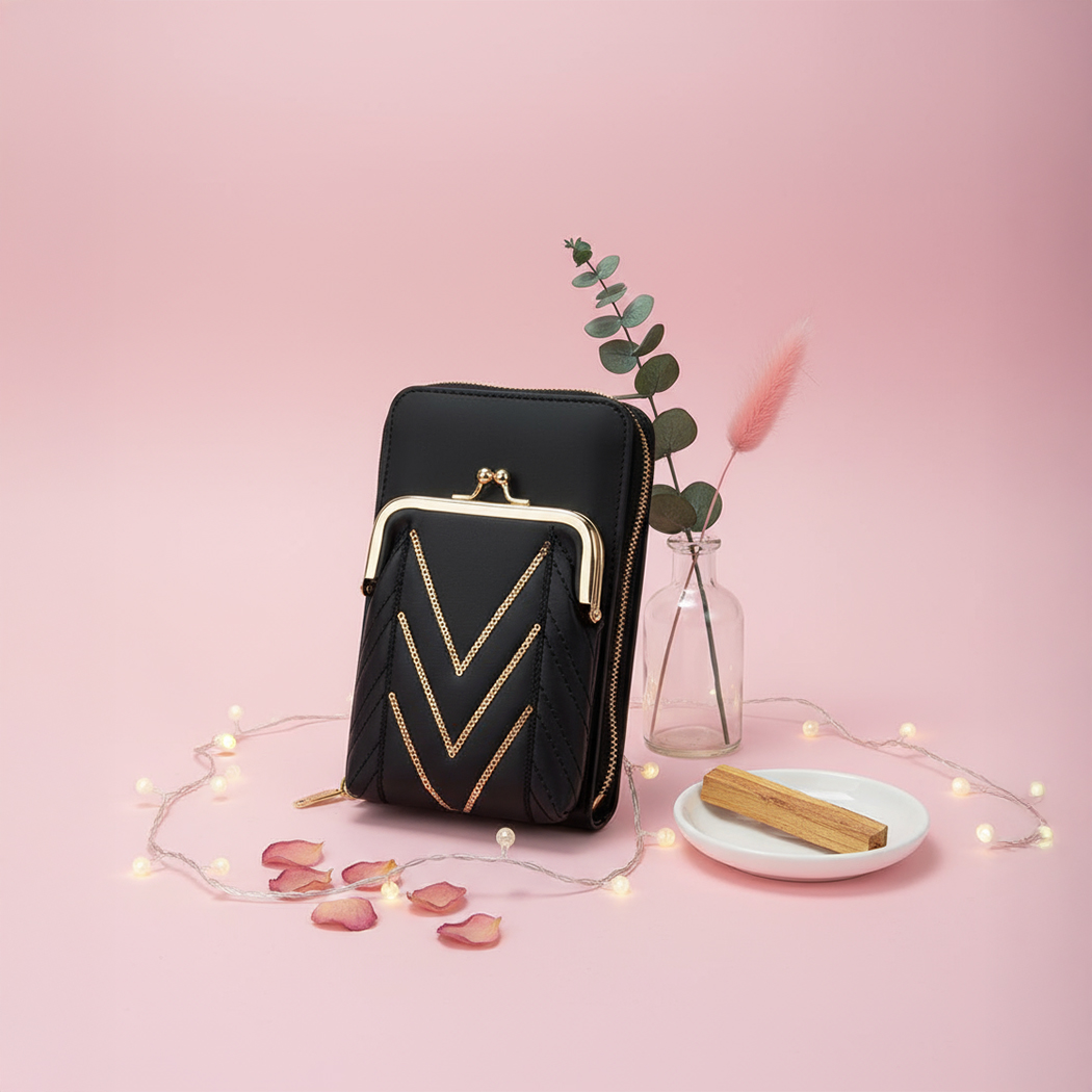 Golden Stitch Elegance Bag - Image 5