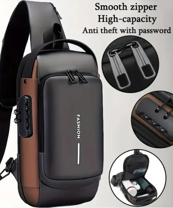 Stags UrbanCharge Anti-Theft Waterproof Sling Backpack with USB Charging Port & TSA Lock