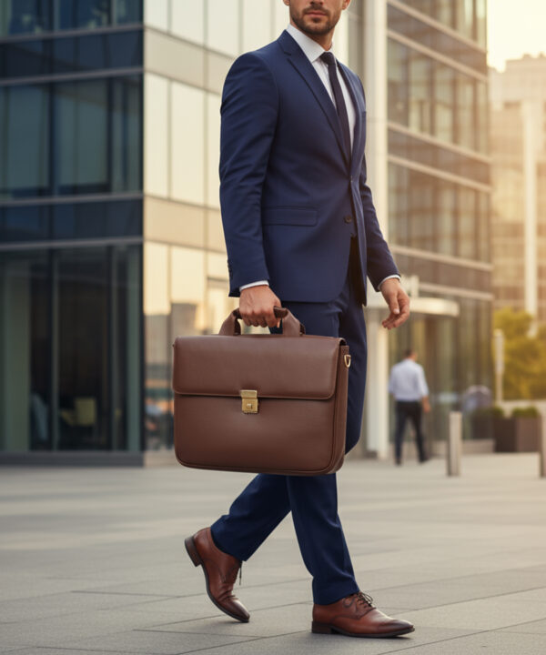 ExecutiveLock Signature Leather Laptop & Document Bag