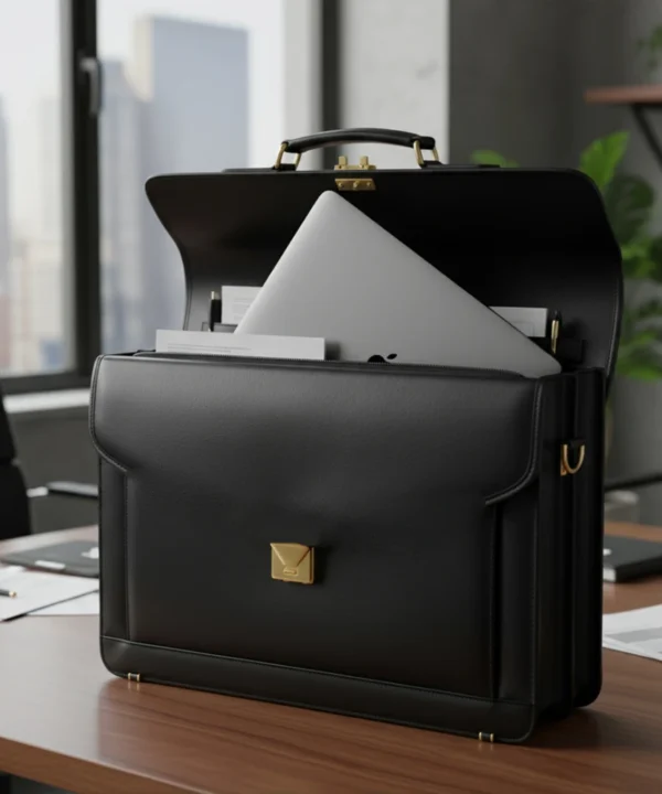 Imperial Luxe Black Laptop Bag